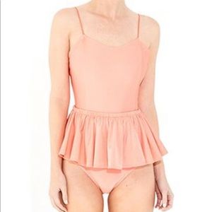 Ban.do puck swimsuit in color cantaloupe